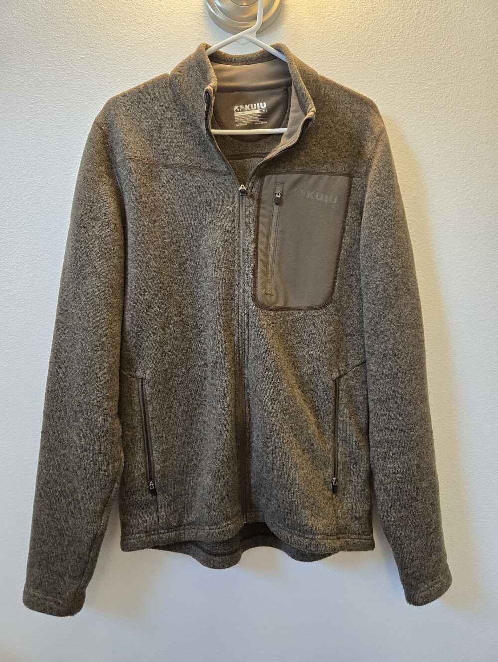Kuiu Men's Full-Zip Fleece Jacket in Olive Brown